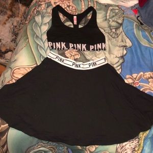 Pink vs skirt sport bra